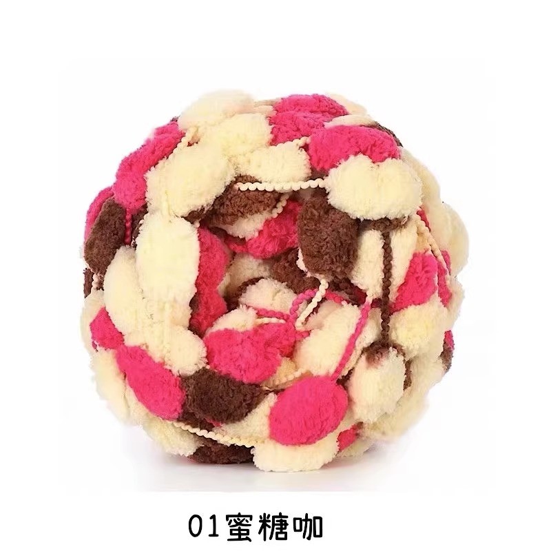 Baby Wool Blanket Carpet Scarf Pompom Popcorn Yarn Asia Fdy Chenille Yarn Crochet Jumbo Arm Knitting Hoyia Supply 100% Polyester