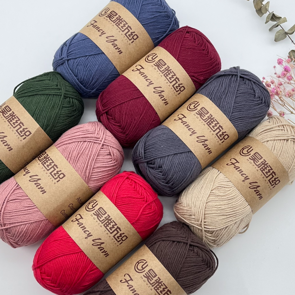 Popular Selling in Southeast Asia Market 100 Crochet Milk Cotton Yarn Environmentally Friendly Dyed for Baby