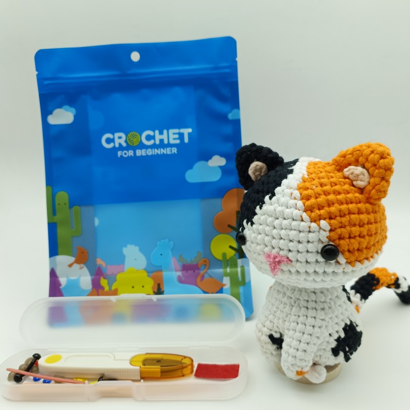 Seven Craft  Milk Cotton Cute Chick Hand-Knitting Crochet Diy Fun Kit for Beginners