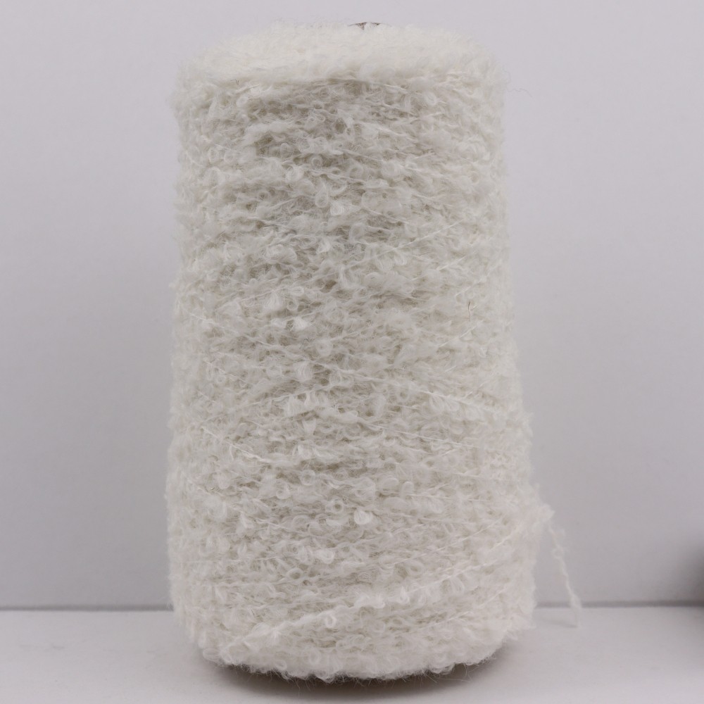 200g 460m 1/2.3NM Alpaca Loop 20% Alpaca 20%Merino Wool 50%Acrylic 10%nylon Fancy Blended  Hand Knitting Cone Bobbin Spring Yarn