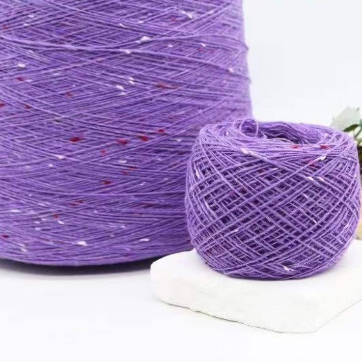 7/1Nm 50% Merino Wool 50%nylon Colored Knot Yarn High Quality Fancy Wholesale Knitting Thread Yarn  Cashmere Like Chunky Yarn