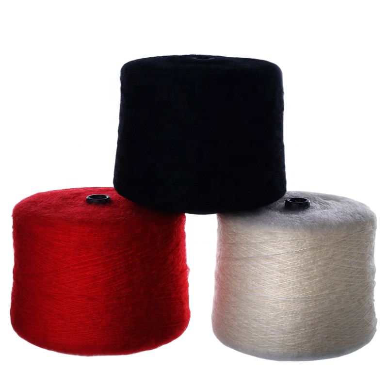 Spot Direct Supply of Autumn and Winter Knitted Sweaters Blankets Soft Colored Yarn 100% Acrylic 5.5Nm Mohair Yarn