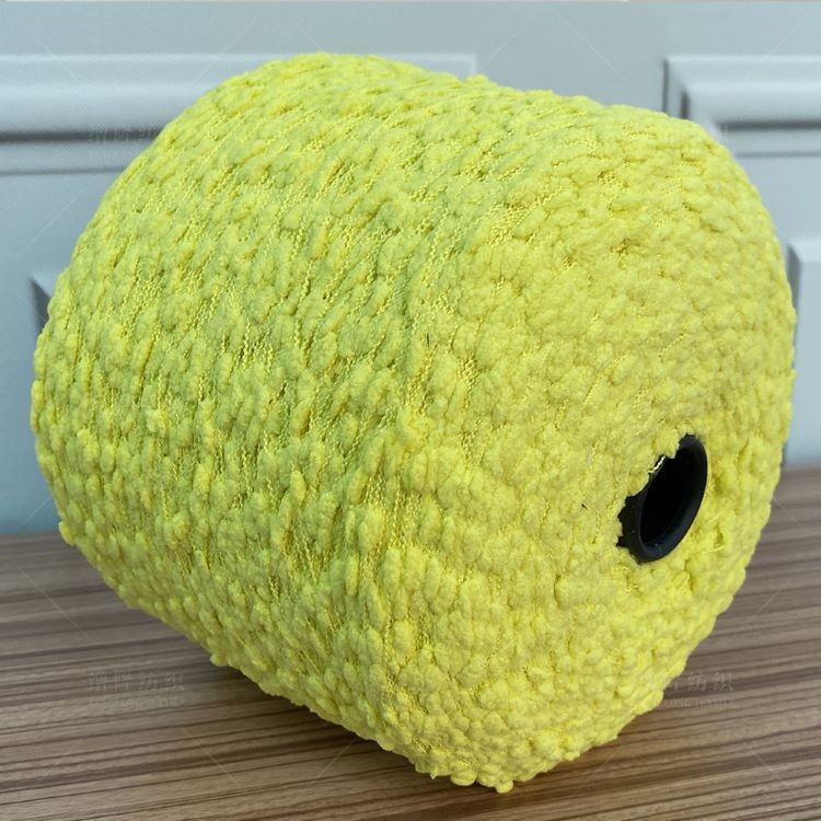 100% Polyester 1/3.8Nm Toothbrush Yarns Price Knitting Dyed Mulberry Fancy Yarn for Weaving