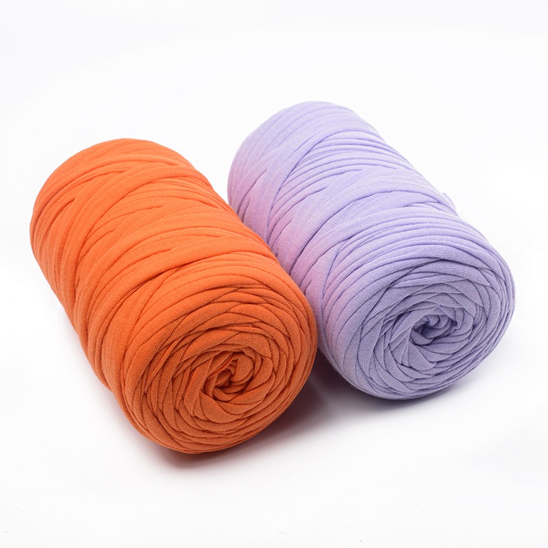 Fast Shipping Customized 100% Polyester t Shirt Crochet Hand Knitting Polyester Fancy Soft Thick Yarn for Crochet Bag Wholesale