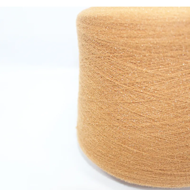 Custom Wholesale Multiple Colors Soft Shiny Feather Yarn Dyed 100% Nylon Yarn for Sweater Hats Yarn