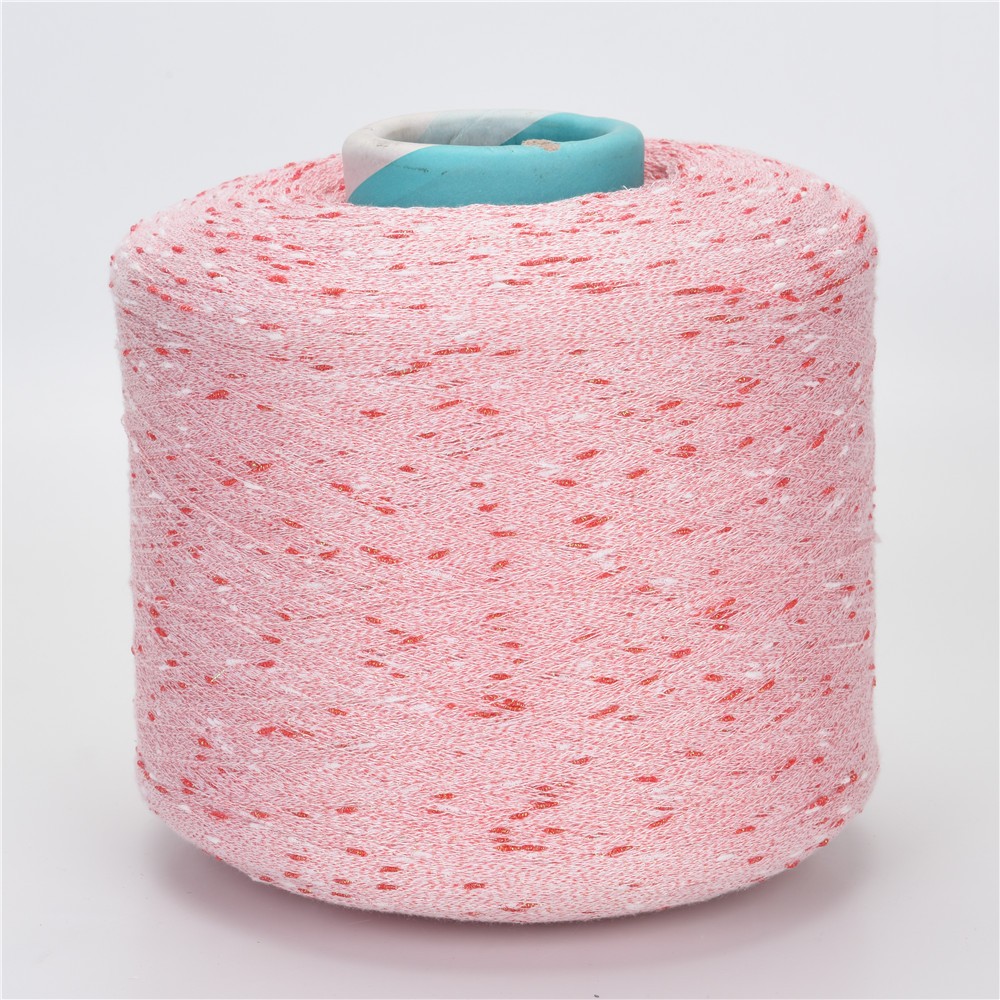 100% Polyester Colorful Knot Wool Yarn with Lurex for Hand Knitting Yarn Spot Stock METALLIC YARN Water Drop Style