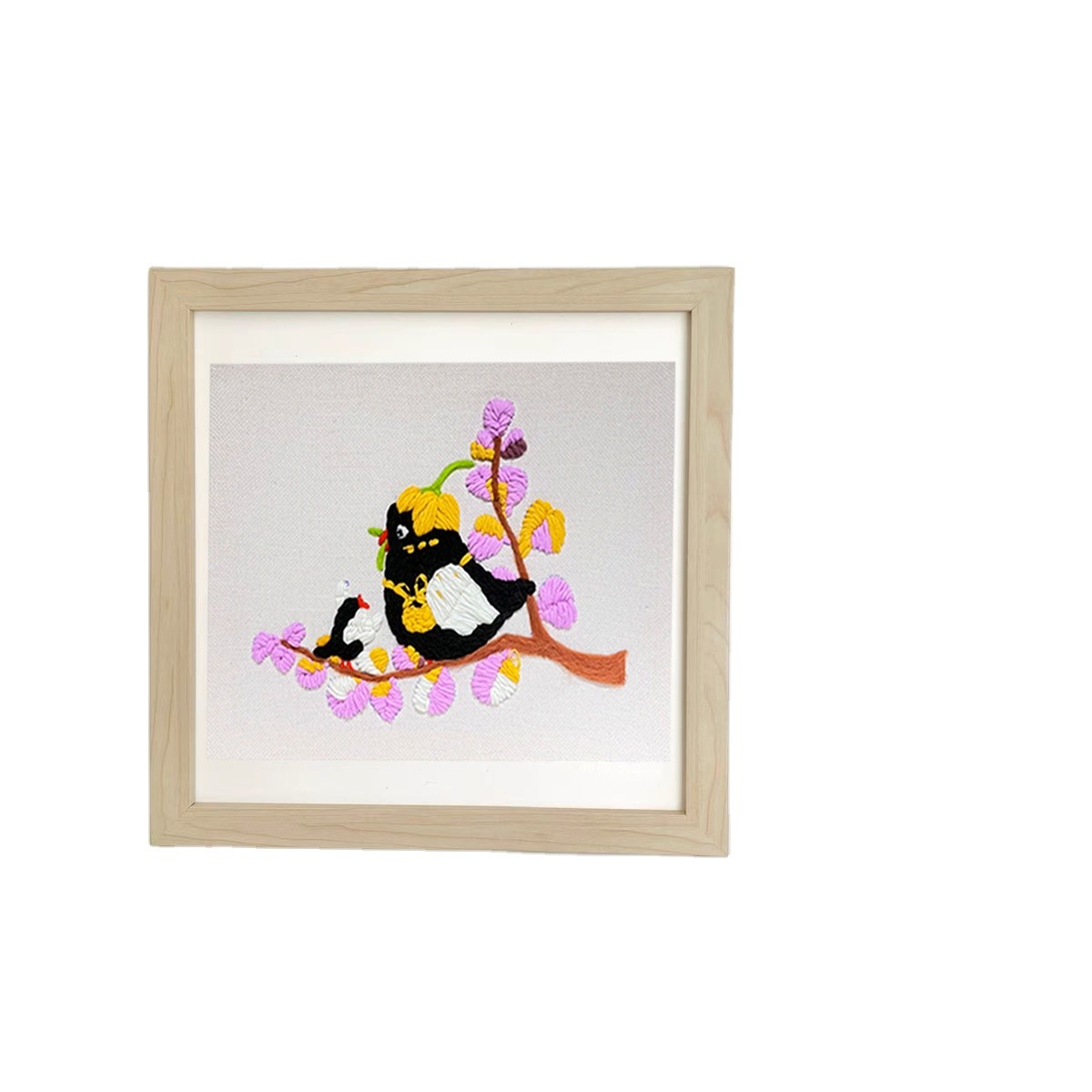 Factory Direct Sales DIY Handmade Penguin Animals Cotton Poke Embroidery for Beginner Gift