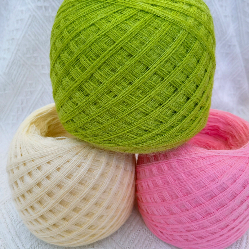 Wholesale High Quality 28S Soft Tufting Braid Yarn Mohair Nylon Acrylic Wool Milk Cotton Yarn for Hand Knitting