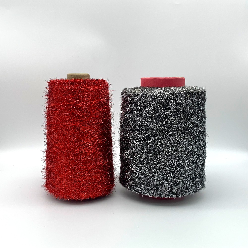 High Quality 100% Polyester Sequin Feather Yarn Fancy Yarn