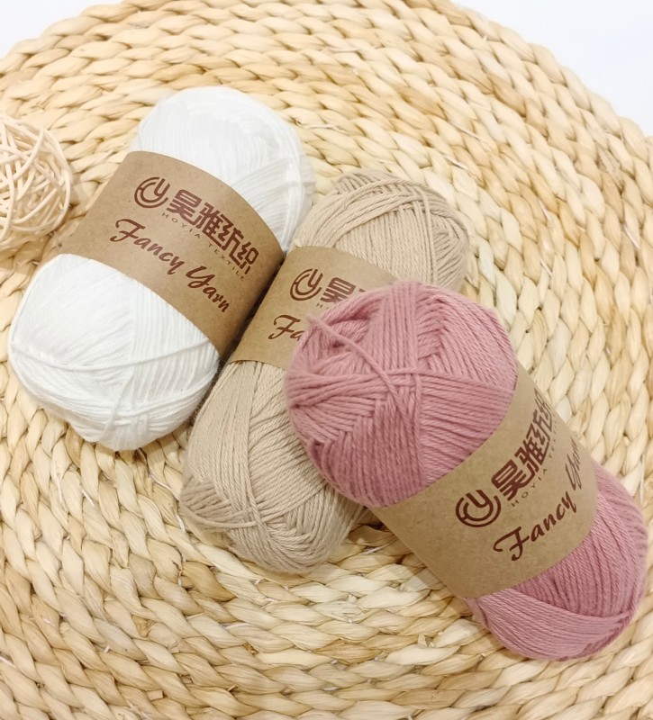 50g Various Colors Soft 100%cotton Yarn Baby Yarn for Hand Knitting and Socks