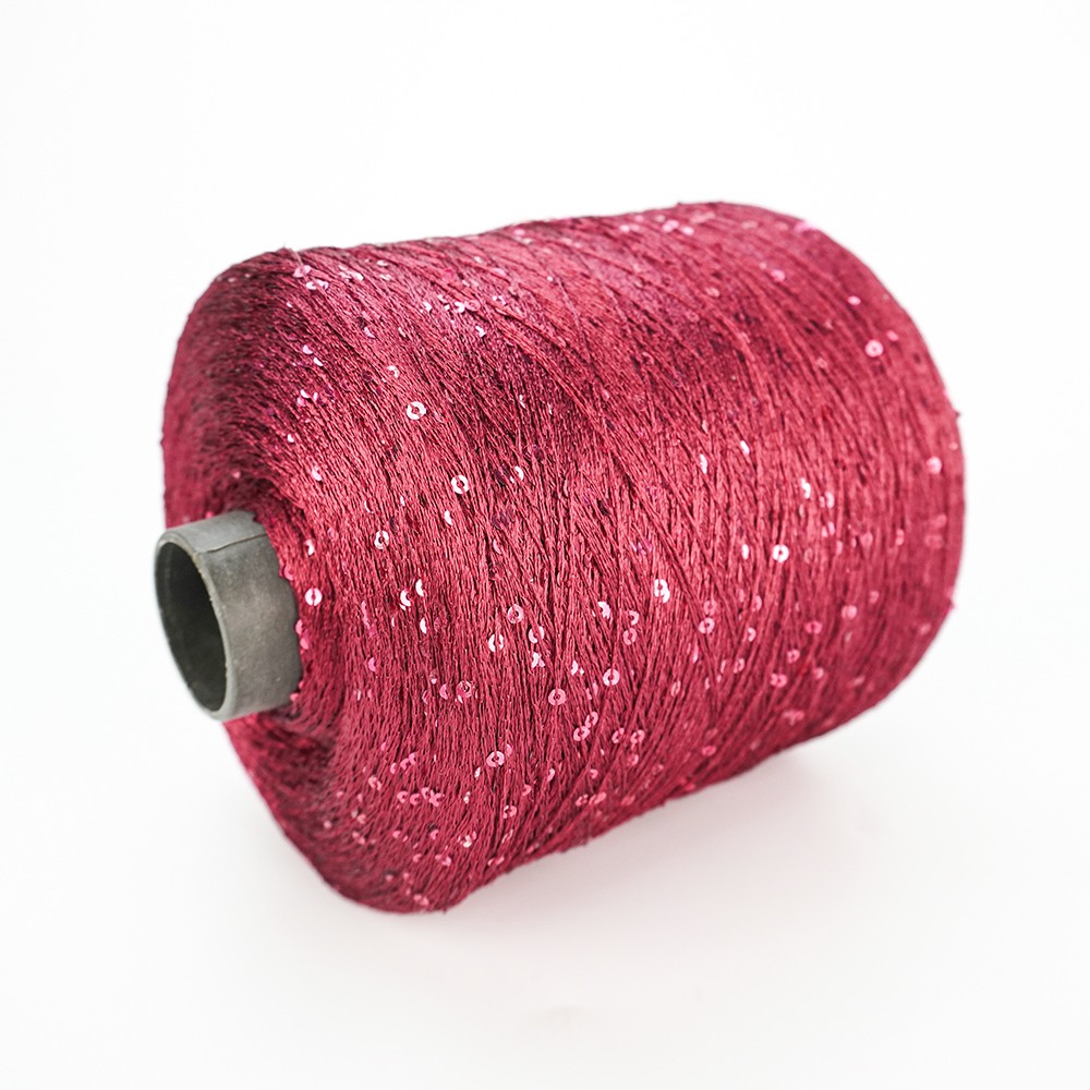 China Fancy Bead Sequin Chunky Fancy Yarns 2nm Crochet Knitting Fancy Yarn for Christmas Socks