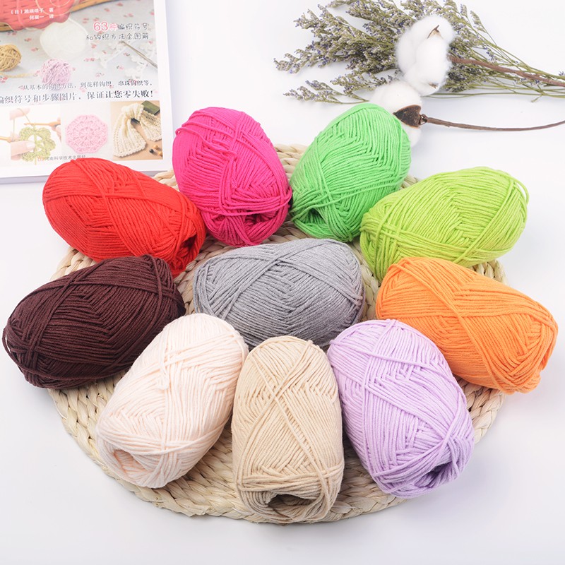 Best Seller 4ply-8ply High Quality 50g 100g Milk Cotton Yarn Crochet