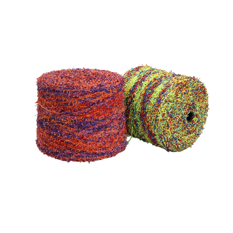 Rice Noodles Yarn 5.8NM/1 Braid Gradient Yarn 100% Polyester Colored Yarn Dyed Wholesale Spot Knitting Sweater