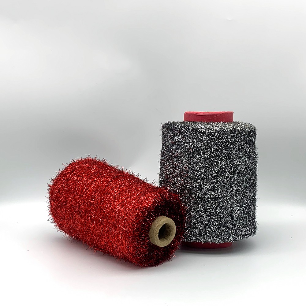 High Quality 100% Polyester Fancy Yarn Special Style Sequins Feather Textile Raw Materials Wholesale From Manufacturers Crochet