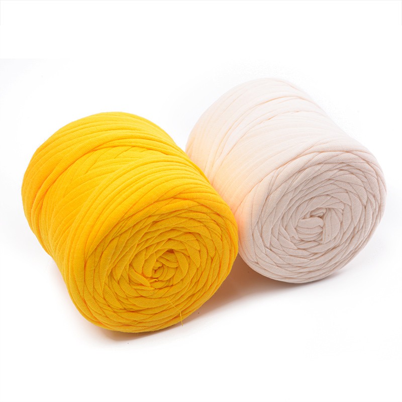 Factory Direct Supply 100g 400g Roll 2cm 3cm Width 100% Polyester t Shirt Yarn Crochet Big Roll