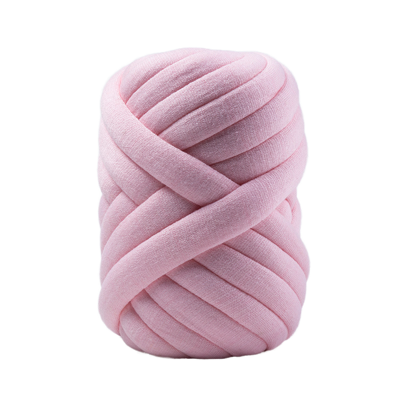 On Sale 1KG Polyester Blended Yarn 3cm Chunky Giant Tube High Tenacity with Dyed Pattern for Hand Knitting Blanket Yarn