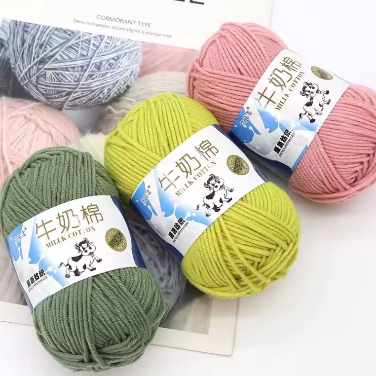 High Quality Milk Cotton Yarn for Hand Knitting Yarn Crochet in Stock