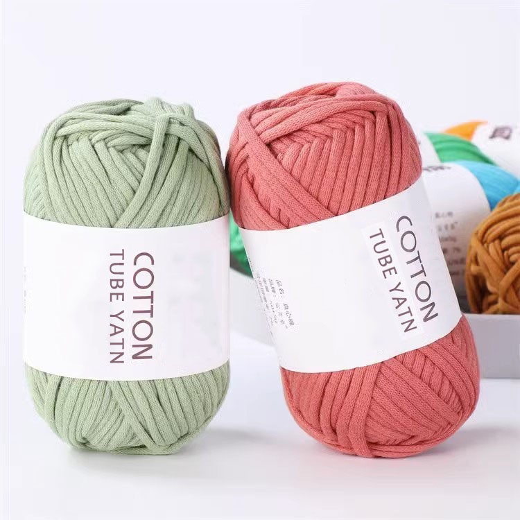 Full of Stuffing Cotton Nylon Tube Hand Made Crochet Knitting Yarn for Beginners Crochet Kit Yarn