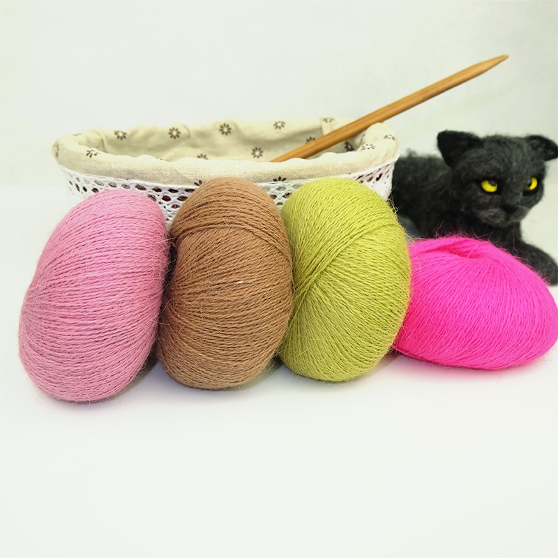 Hot Sale 2/16NM ultra Luxury Mink Yarn 65% Rabbit Hair 35% Nylon for Machine and Hand Woven