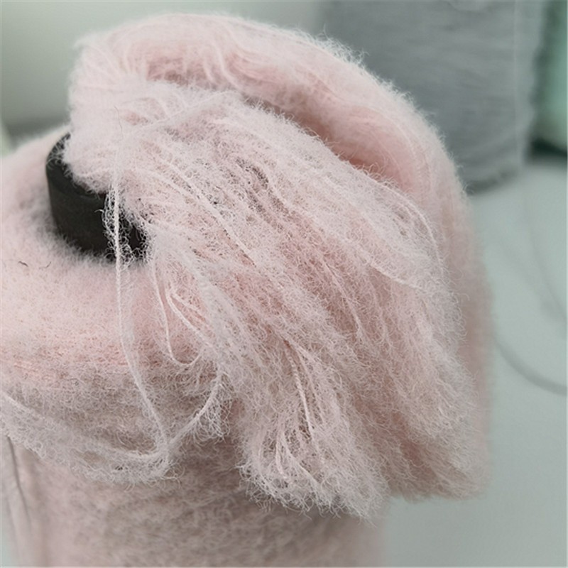 1/12NM 0.9cm  Matt Curly Fleece Factory Cheap Nylon Feather Yarn Imitation Mink Fancy Eyelash Yarn Fluffy Crochet Yarn
