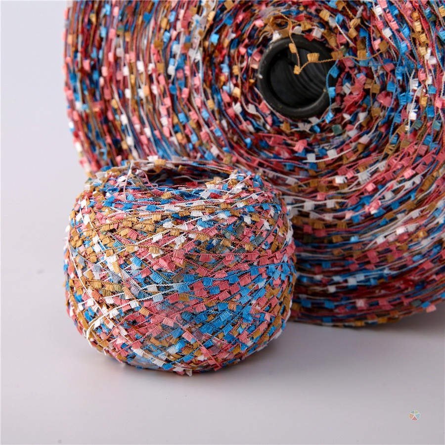 Yarn Craftsman 3.8NM 5.6NM 7.5NM 100% Polyester Yarn Fancy Mix Color Toothbrush Butterfly Yarn