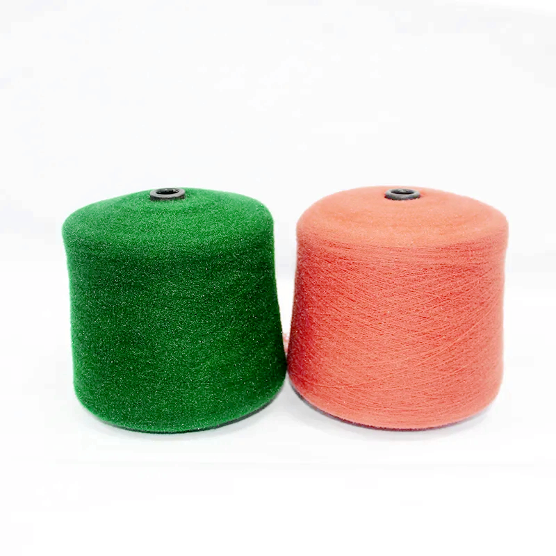 Soft and Comfortable Fancy Nylon Yarn 2cm Feather Yarn Dyed High Quality 100% Nylon Glitter Feather Yarn for Weaving Knitting