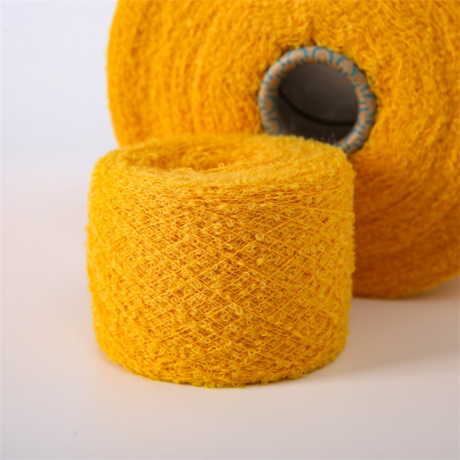 1/14NM 66%Merino Wool Loop 34%nylon Fancy Blended Colored Hand Knitting Cone Bobbin Spring Yarn